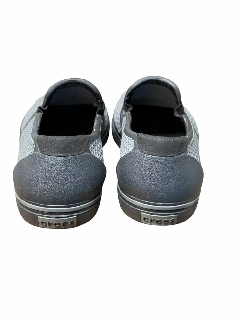 Crocs Shoes Men’s 8 Citilane Roka Slip on Lightweight Gray Black